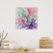 Poster Couleur éclat aquarelle - Énergie Abstraite en Vib (Cuisine)