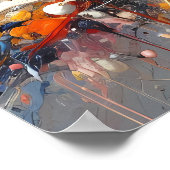 Poster Couleur émotionnelle - Pa expressionniste Abstrait (Coin)