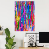 Poster Couleur en mouvement (Bureau à domicile)