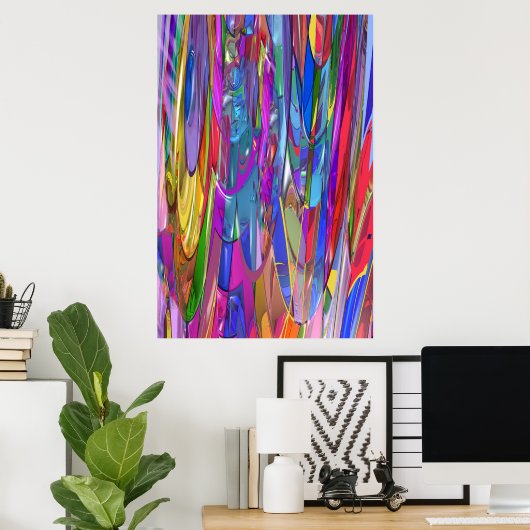 Poster Couleur en mouvement (Bureau à domicile)