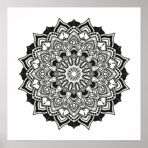 Poster Couleur géométrique pour adultes Mandala