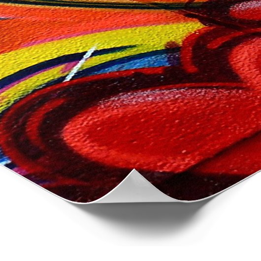 Poster couleur graffiti (Coin)