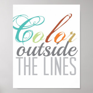 Poster Couleur Hors Lignes 8x10