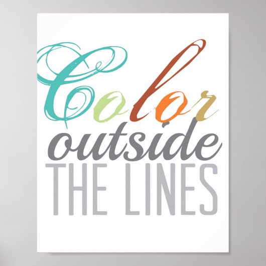 Poster Couleur Hors Lignes 8x10 (Devant)