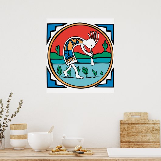 Poster Couleur Kokopelli (Cuisine)