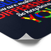 Poster Couleur Le monde ou Lumière It Blue Sensibilisatio (Coin)