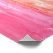 Poster "Couleur linéaire" Art Abstrait rose et orange (Coin)