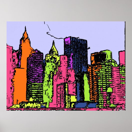 Poster Couleur Ma ville (Devant)