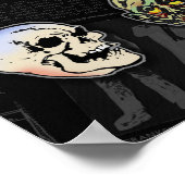 Poster couleur Masques Monster - Retro Halloween (Coin)