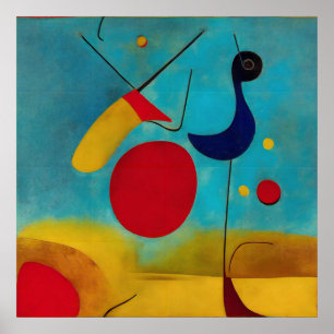 Poster Couleur moderne Abstrait coureur de route