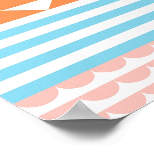 Poster Couleur Motif (Coin)