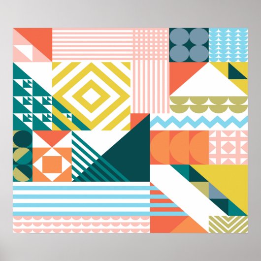 Poster Couleur Motif (Devant)