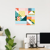 Poster Couleur Motif (Bureau à domicile)