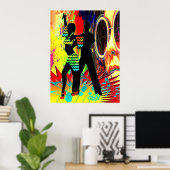 Poster Couleur Néon Couple Dance Salsa (Bureau à domicile)