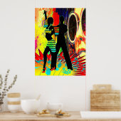 Poster Couleur Néon Couple Dance Salsa (Cuisine)