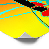 Poster Couleur Néon Couple Dance Salsa (Coin)