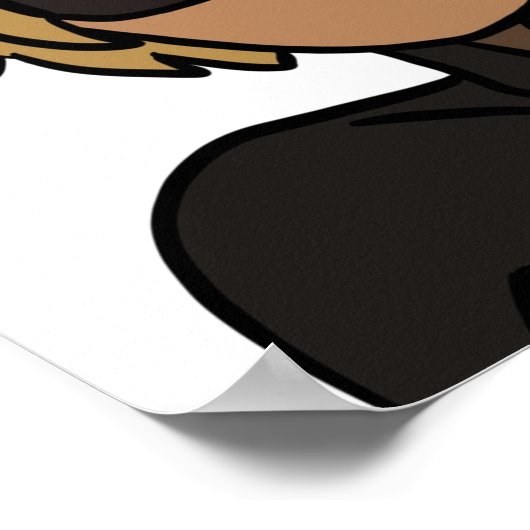 Poster Couleur Noir conversation (Coin)