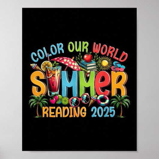 Poster Couleur Notre Monde Été 2025 Programme de Lecture  (Devant)