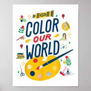 Poster Couleur Notre Monde Lecture Été 2025 Art Peinture