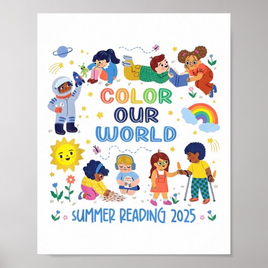 Poster Couleur Notre Monde Lecture Été 2025 Réserver Enfa (Devant)