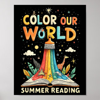 Poster Couleur Notre Monde Reading Livre Art Pour Enfants