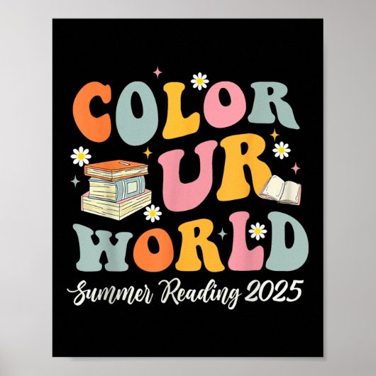 Poster Couleur Notre Monde Reading Programme 2025 Retro (Devant)