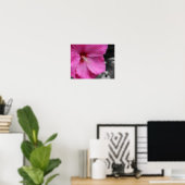 Poster Couleur partielle rose Hibiscus (Bureau à domicile)