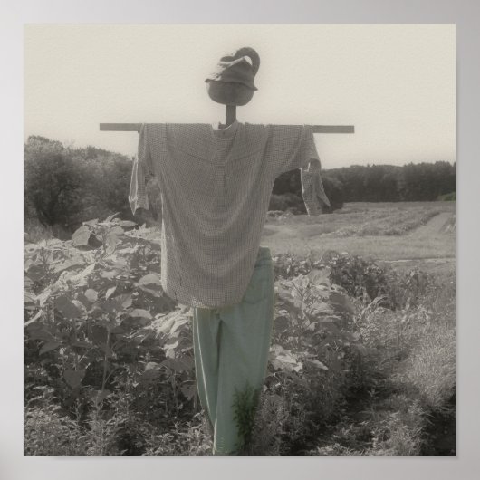 Poster Couleur partielle Vintage de l'ardoise du jardin d (Devant)