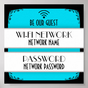 Poster Couleur personnalisée du mot de passe Wifi