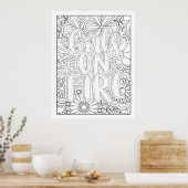 Poster Couleur personnalisée Filles en feu (Cuisine)