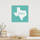 Poster Couleur personnalisée Home Texas (Cuisine)