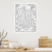 Poster Couleur personnalisée Les filles peuvent être tout (Cuisine)