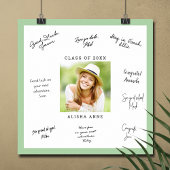 Poster COULEUR PERSONNALISÉE Photo Graduation Signature M