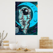 Poster couleur pleine astronaute (Cuisine)