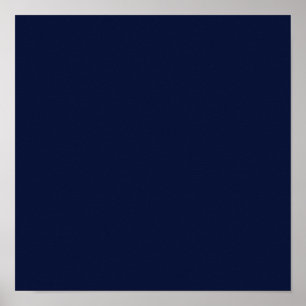 Poster Couleur solide bleu marine de minuit