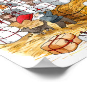 Poster Couleur traditionnelle suédoise Tomten Noël (Coin)