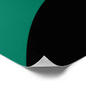 Poster Couleur turquoise Art moderne Abstrait fractal (Coin)