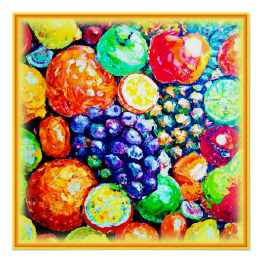 Poster Couleur vibrante des fruits. Commandez dès mainten (Devant)