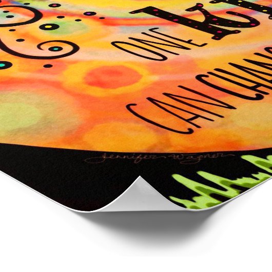 Poster Couleur vive "One Kind Day" (Coin)