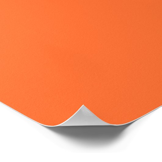 Poster Couleur vive orange brûlée (Coin)