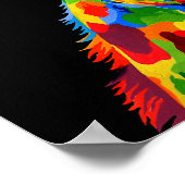 Poster Couleur vive Peinture de girafe (Coin)