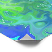 Poster Couleur Yell abstrait 88,8 (Coin)