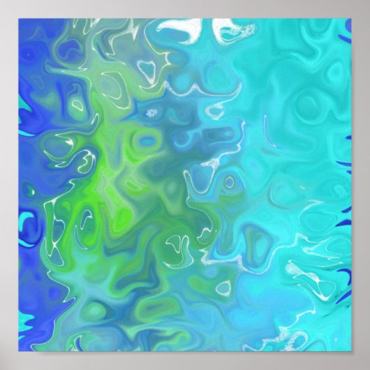 Poster Couleur Yell abstrait 88,8 (Devant)