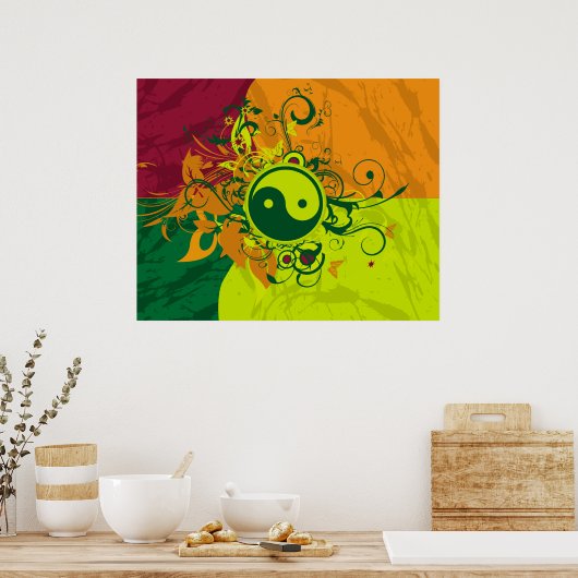 Poster Couleur Yin Yang (Cuisine)