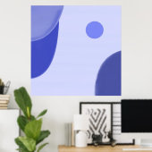 Poster couleurs acryliques d'art abstrait (Bureau à domicile)