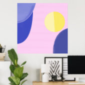 Poster couleurs acryliques modernes art abstrait (Bureau à domicile)