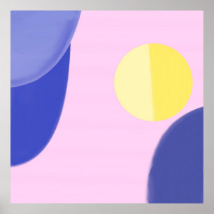 Poster couleurs acryliques modernes art abstrait