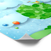 Poster Couleurs arc-en-ciel et arbre (Coin)