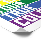 Poster Couleurs arc-en-ciel LGBTQ | Idée cadeau mois fier (Coin)