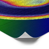 Poster Couleurs arc-en-ciel rouge jaune Abstrait (Coin)